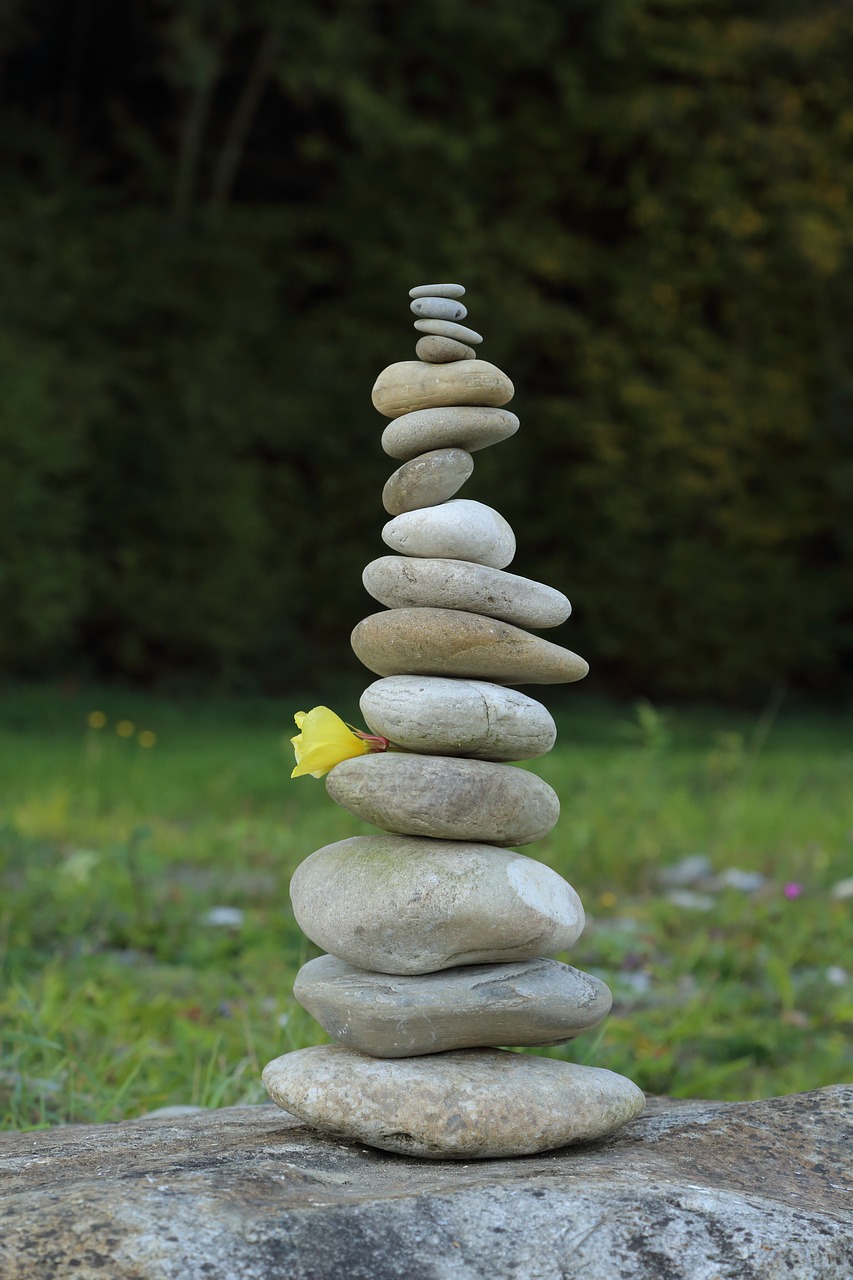 stone tower stones balance free photo