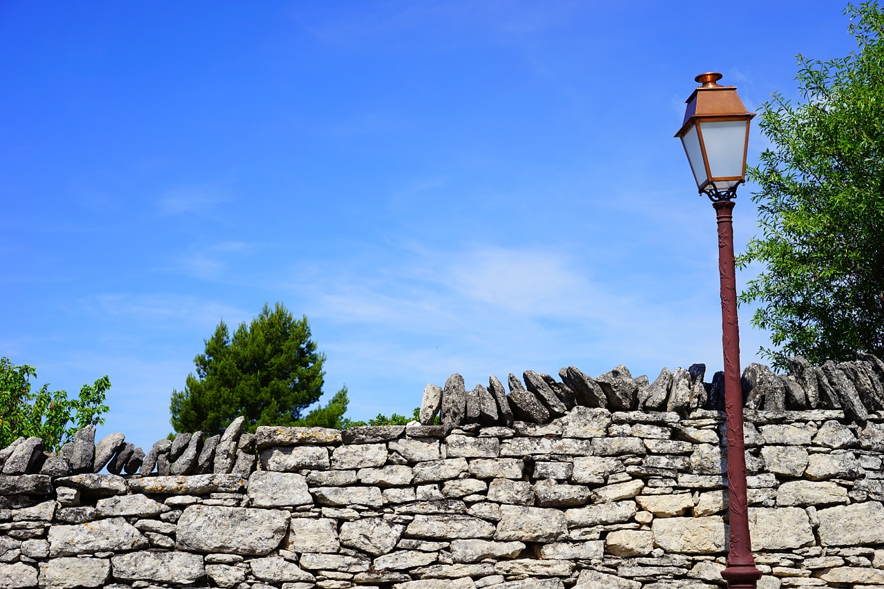 stone wall wall lantern free photo