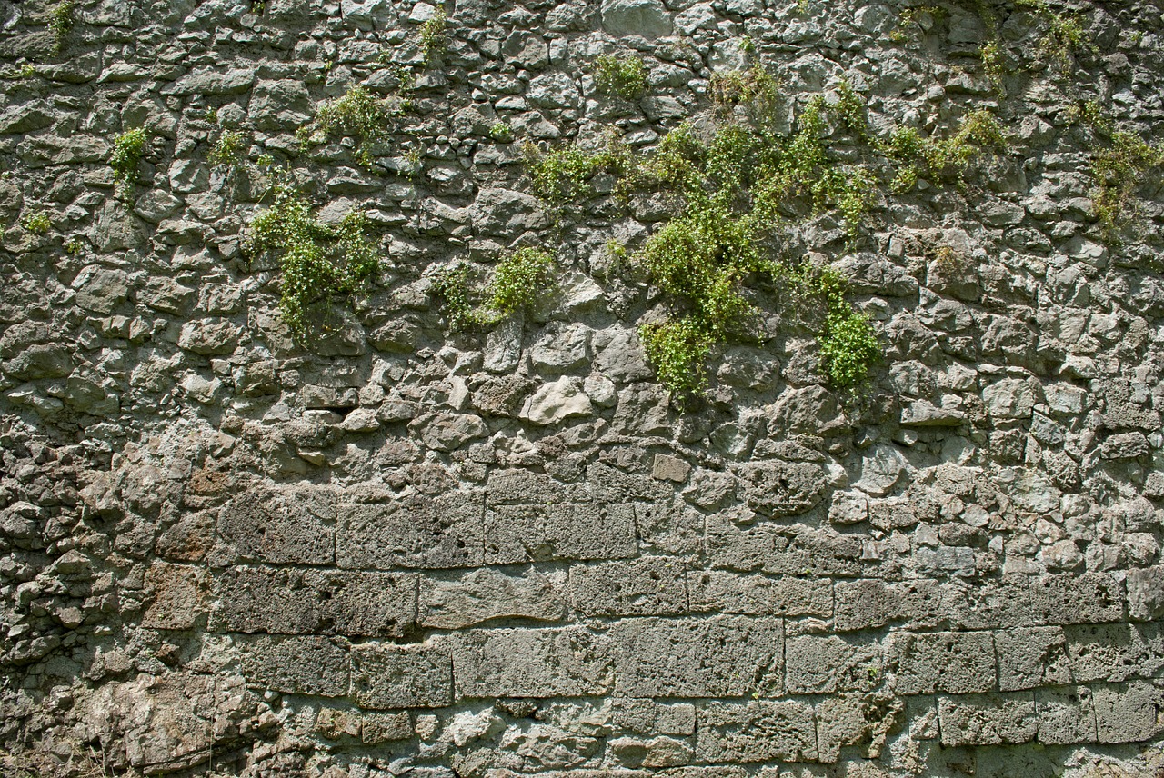 stone wall wall garden free photo