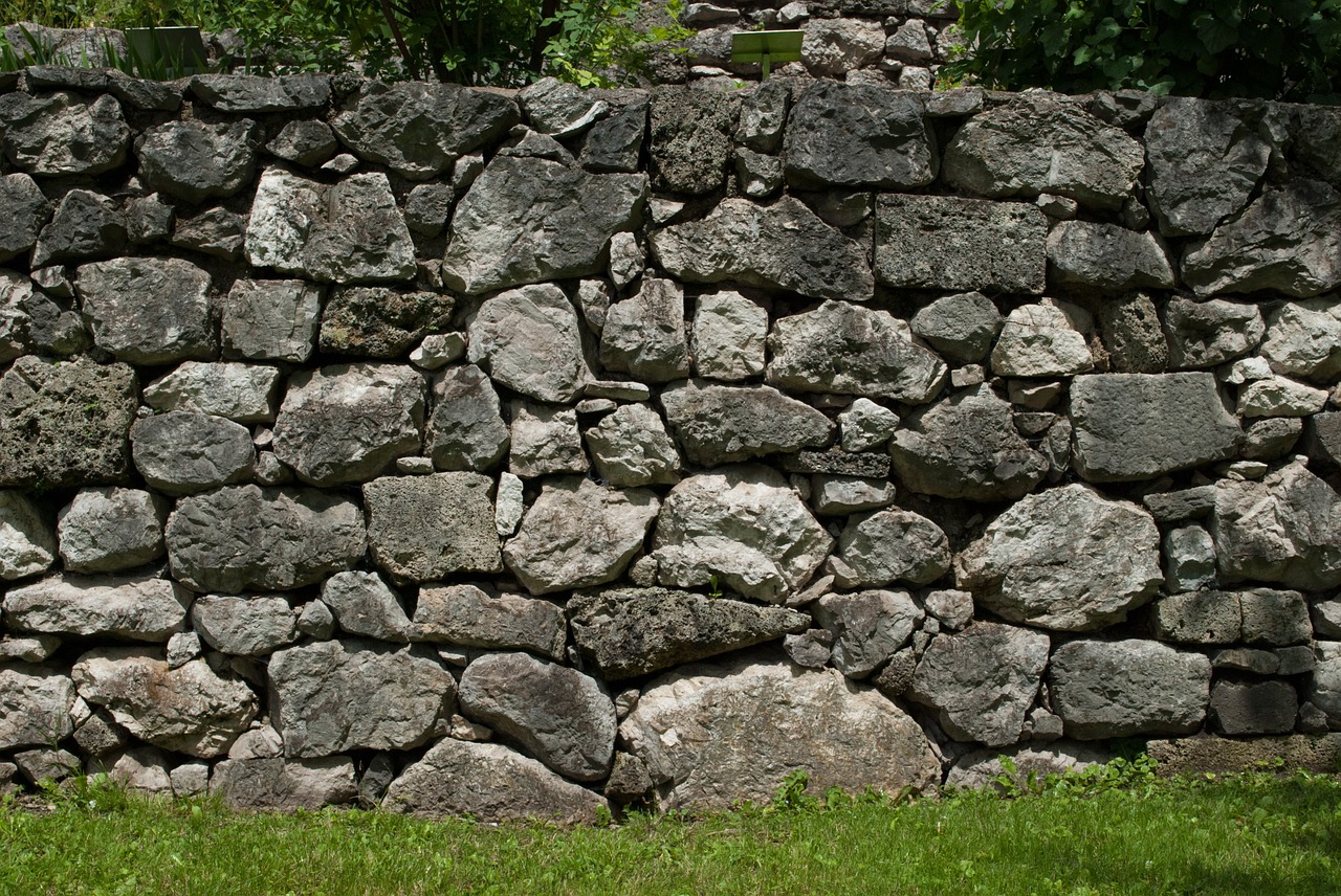stone wall wall garden free photo
