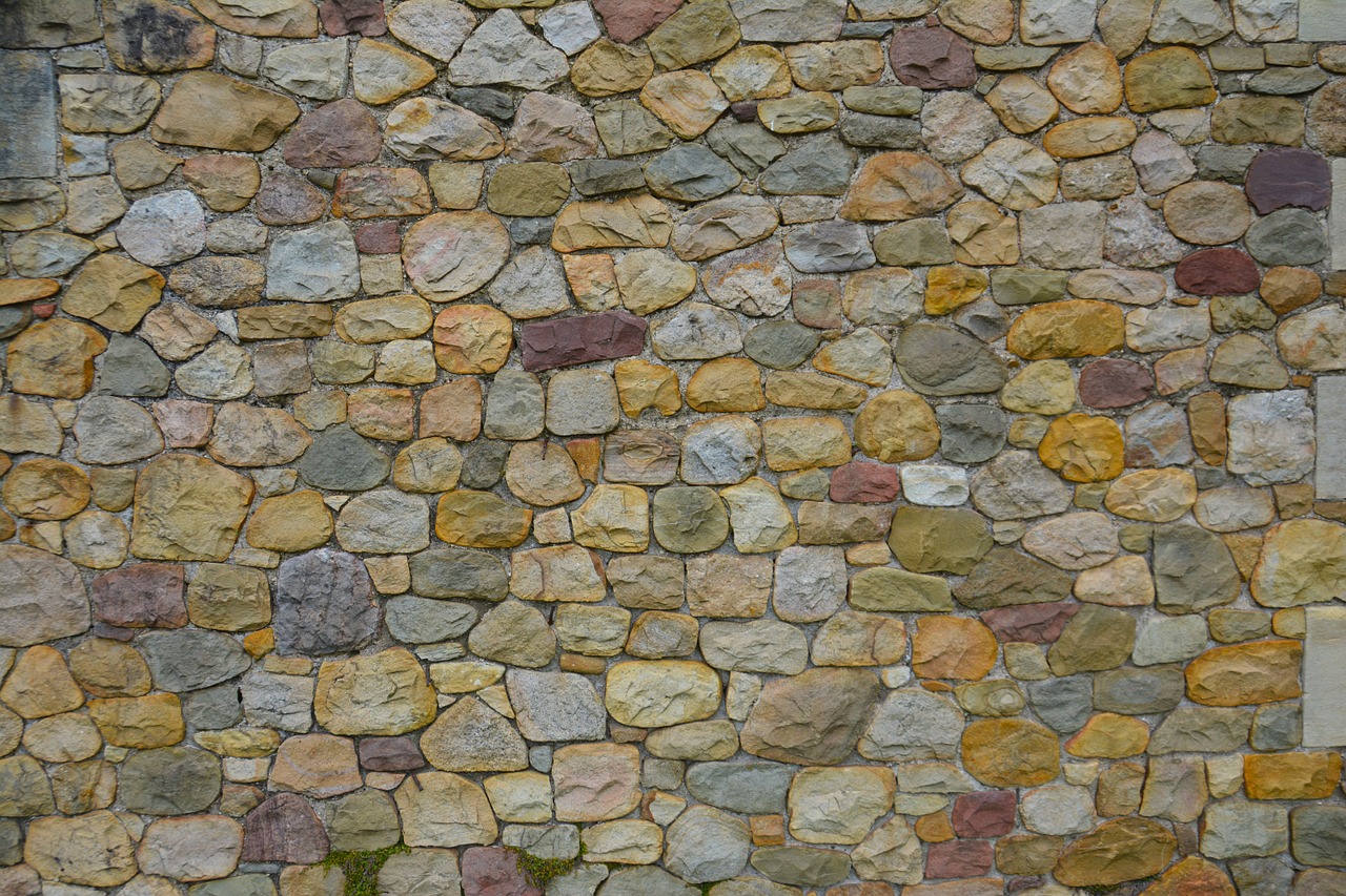 stone wall cobblestone wall architectural free photo