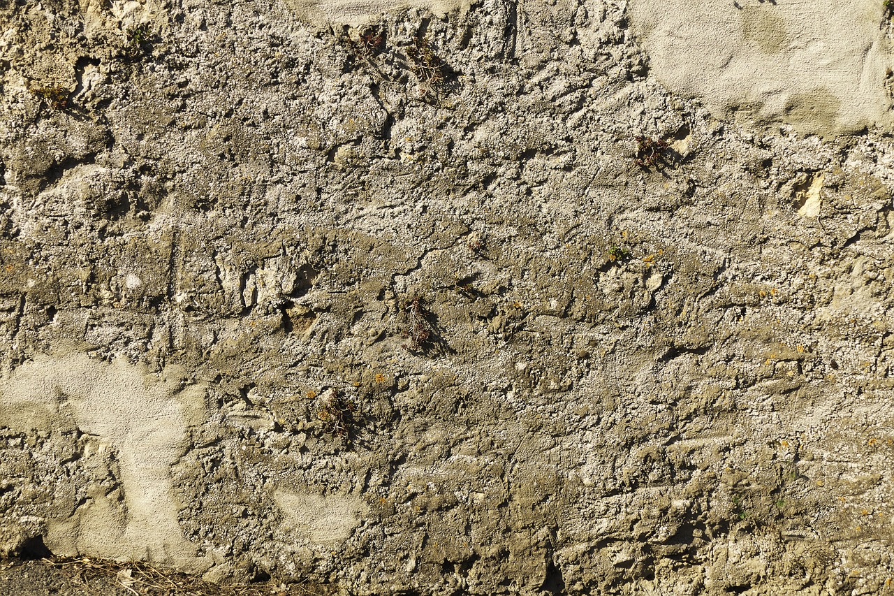 stone wall plastered weathered free photo