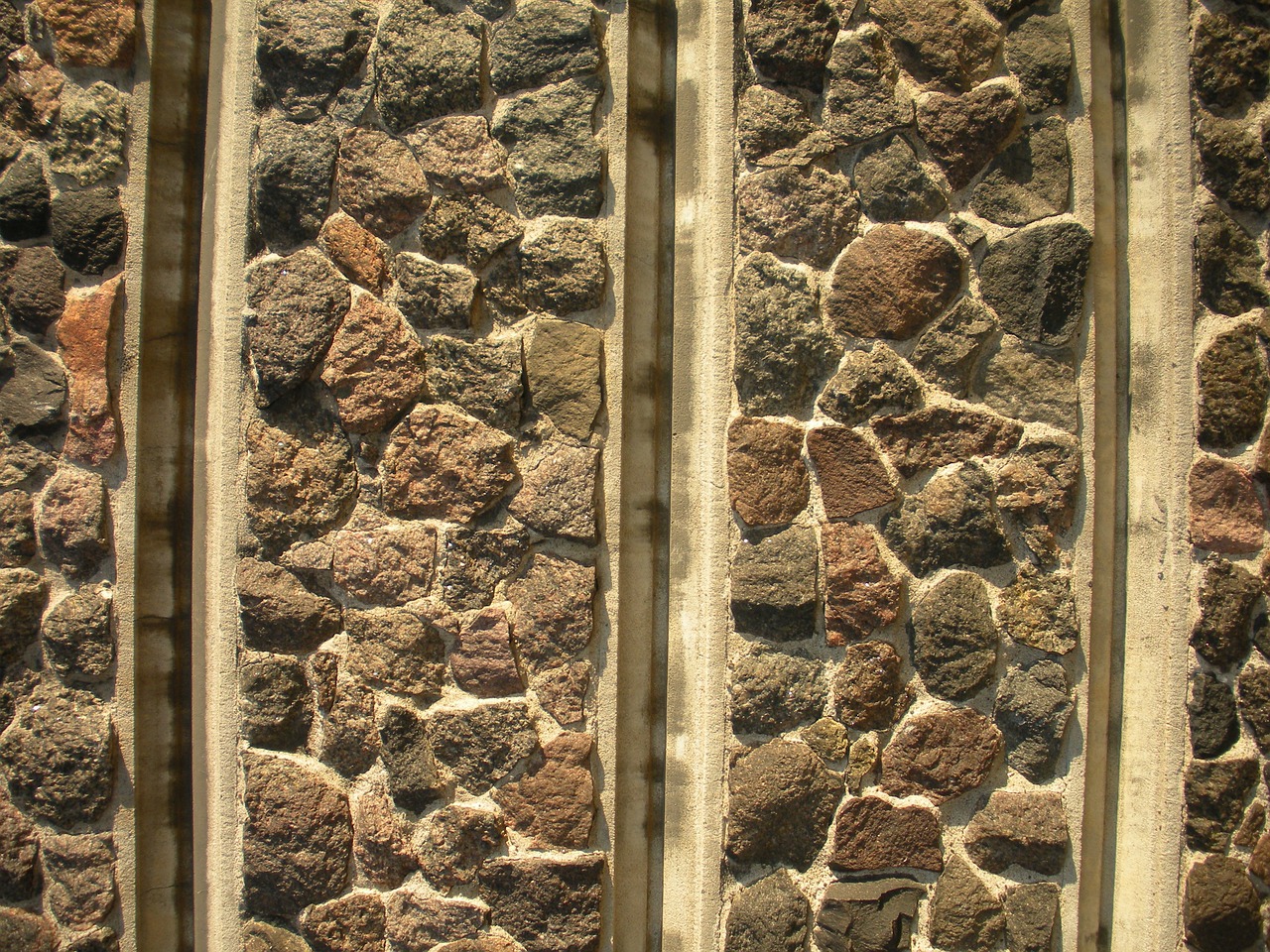 stone wall divided sections free photo