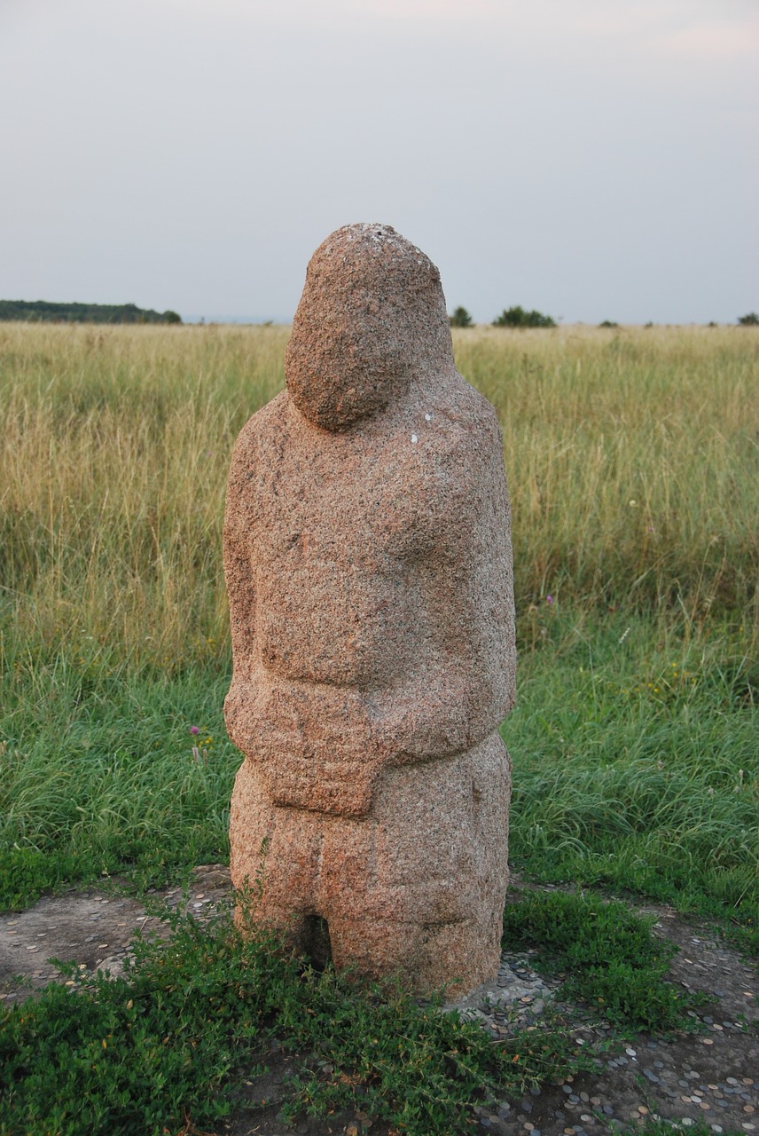 stone woman kursk ancient artifact free photo