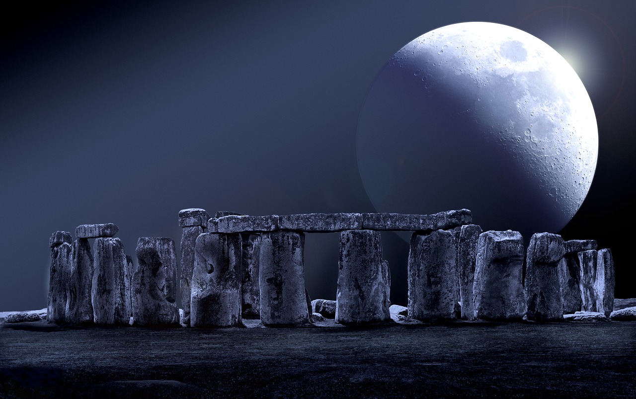 stonehenge moon full moon free photo