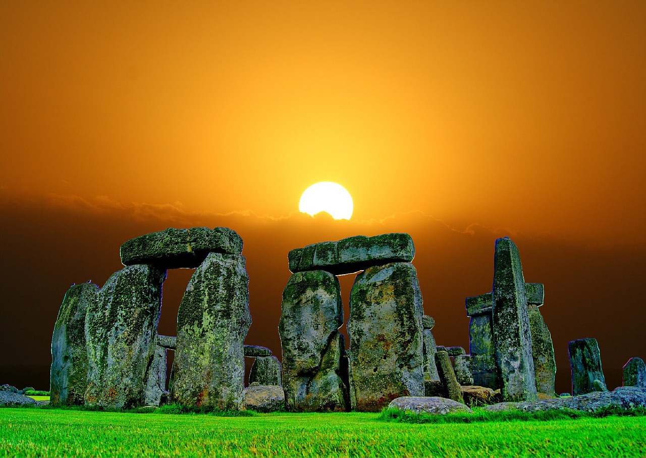 stonehenge sunset stone free photo