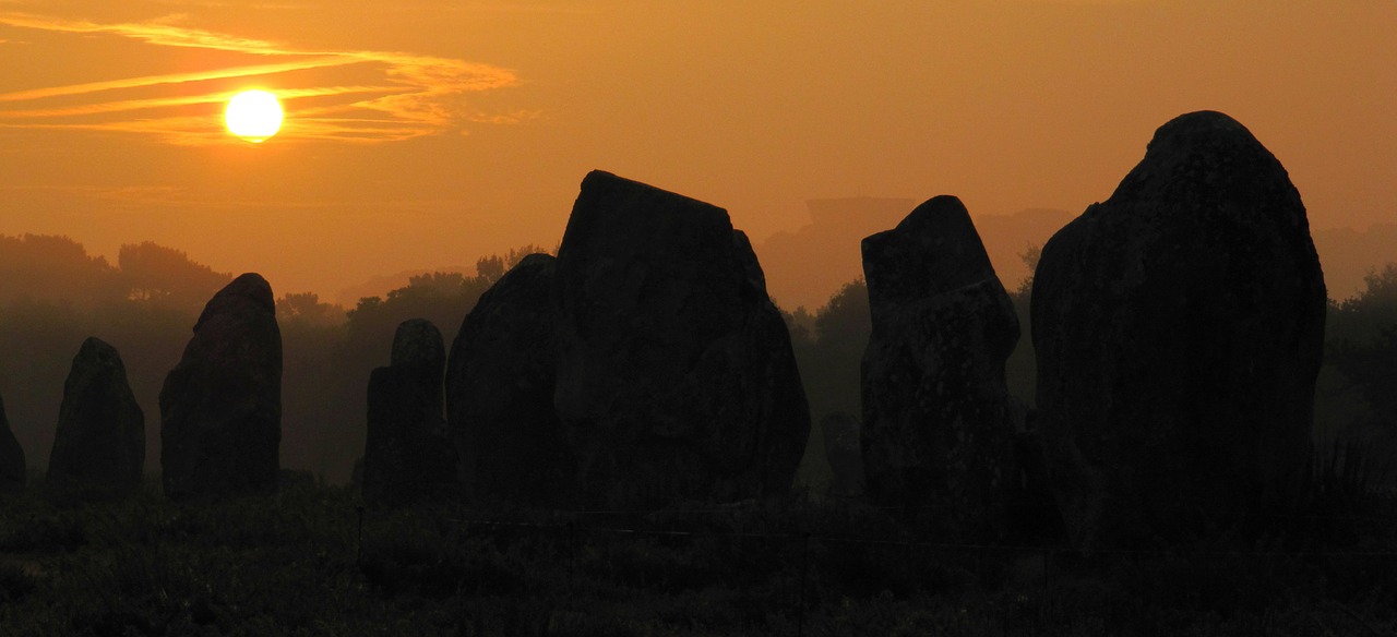 stones sunrise sunset free photo