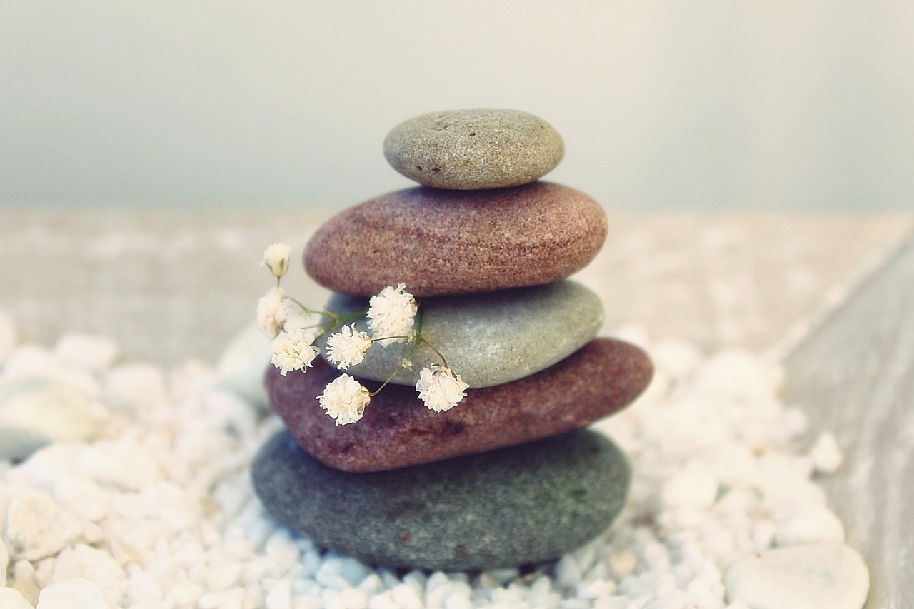 stones meditation balance free photo