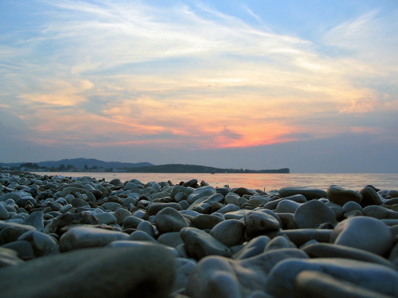 stones sea abendstimmung free photo