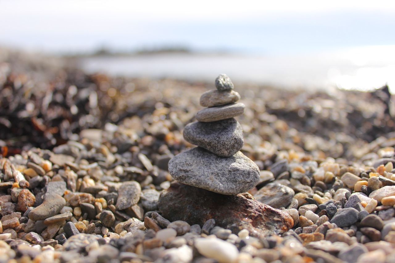 stones beach pebble free photo