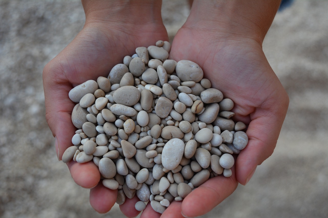 stones sea summer free photo