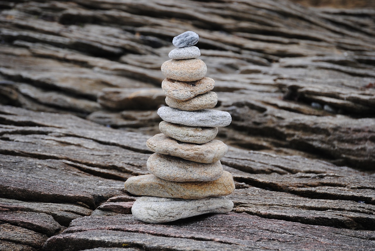 stones tower stacked free photo