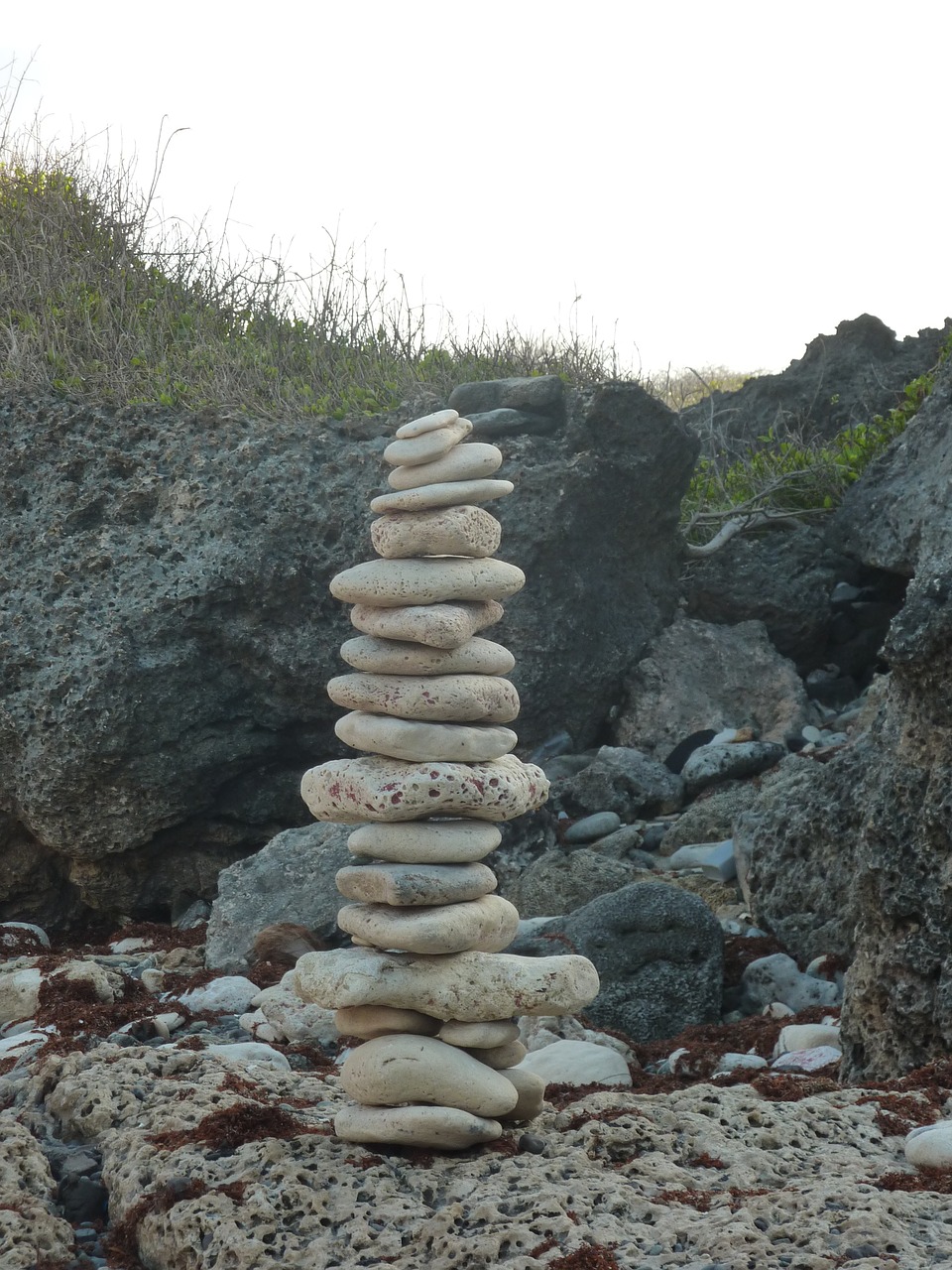 stones stack sea free photo