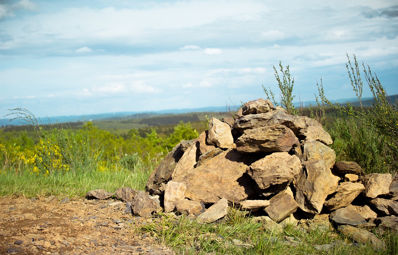 stones pile cairn free photo