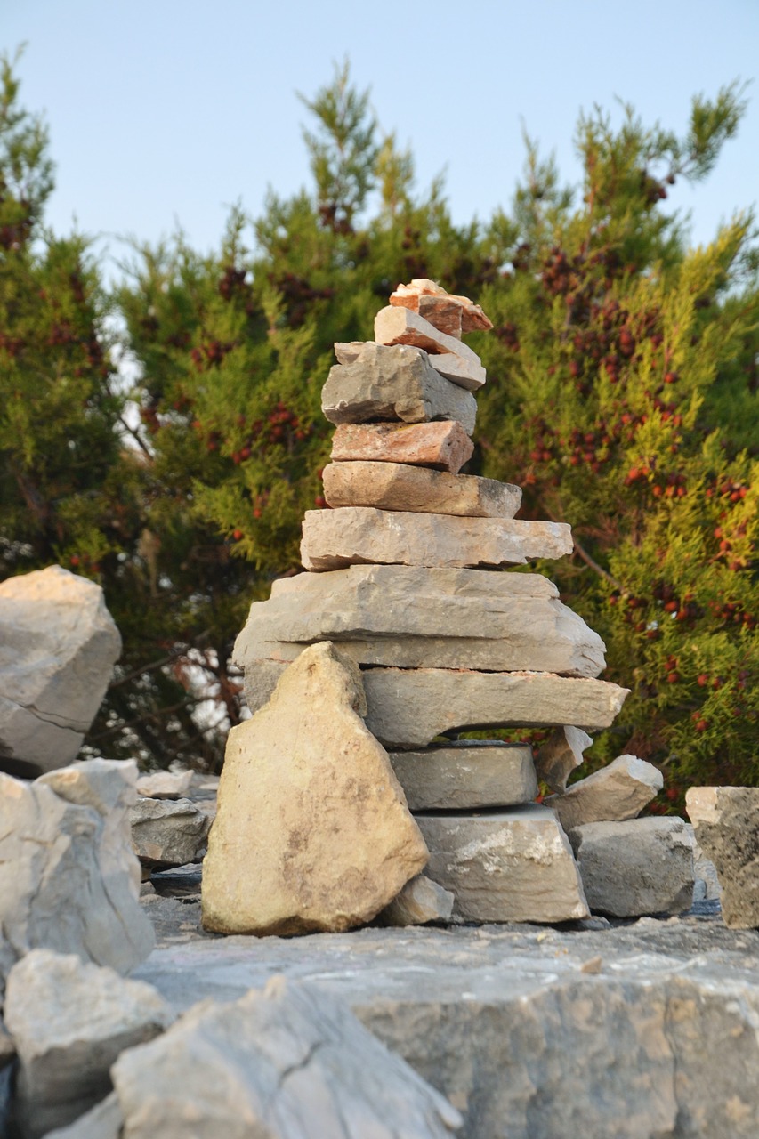 stones balance cairn free photo