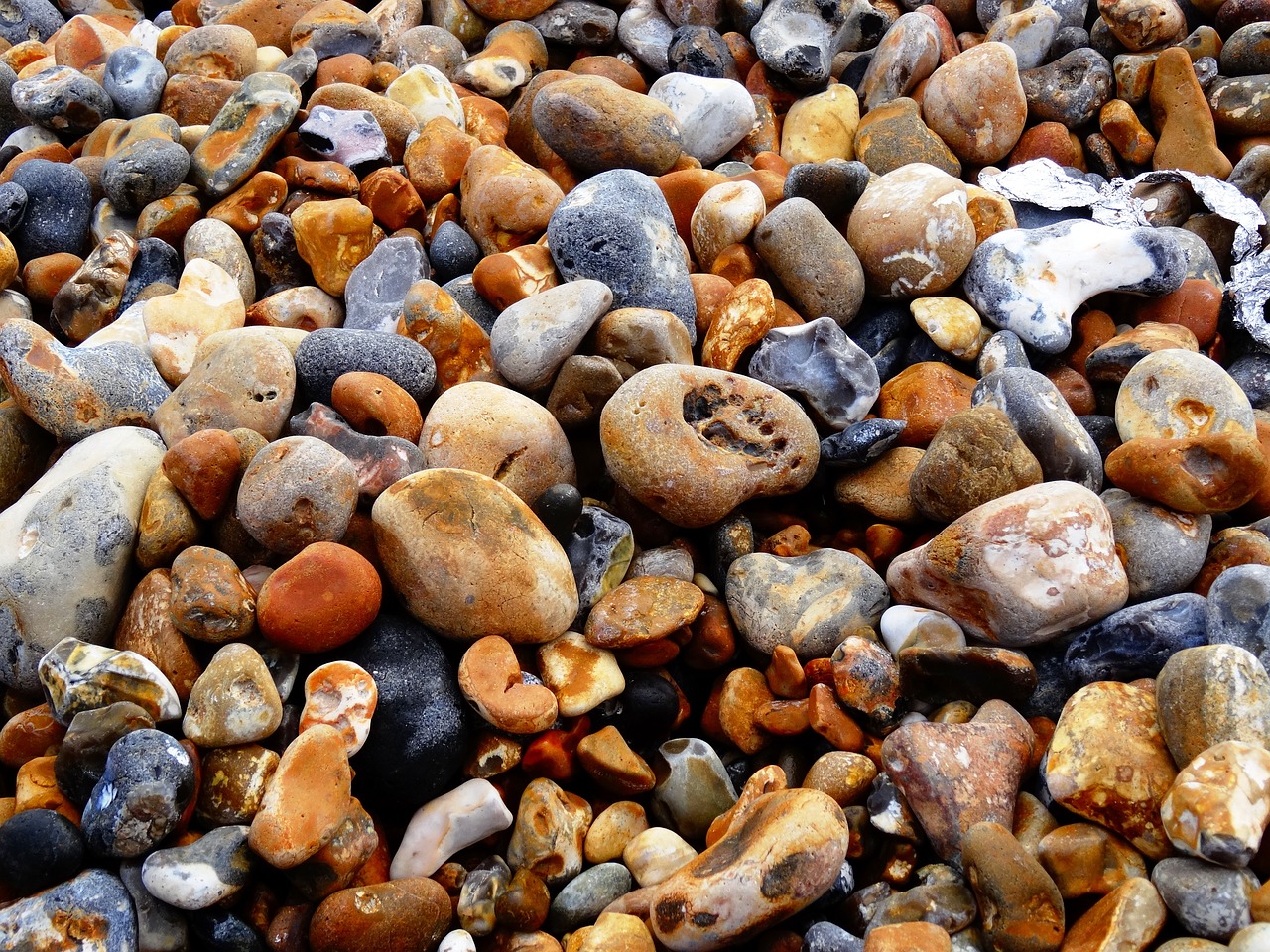 stones bank beach free photo