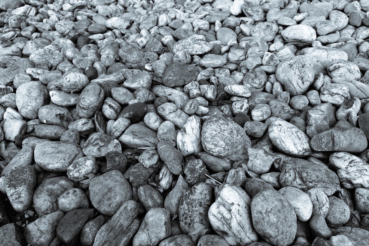 stones black white free photo