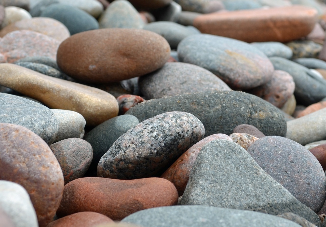 stones pebble bank free photo