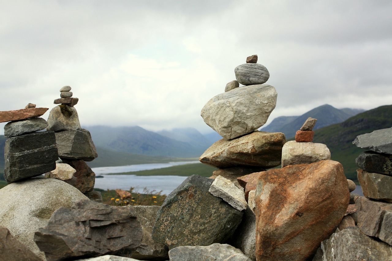 stones scotland hiking free photo