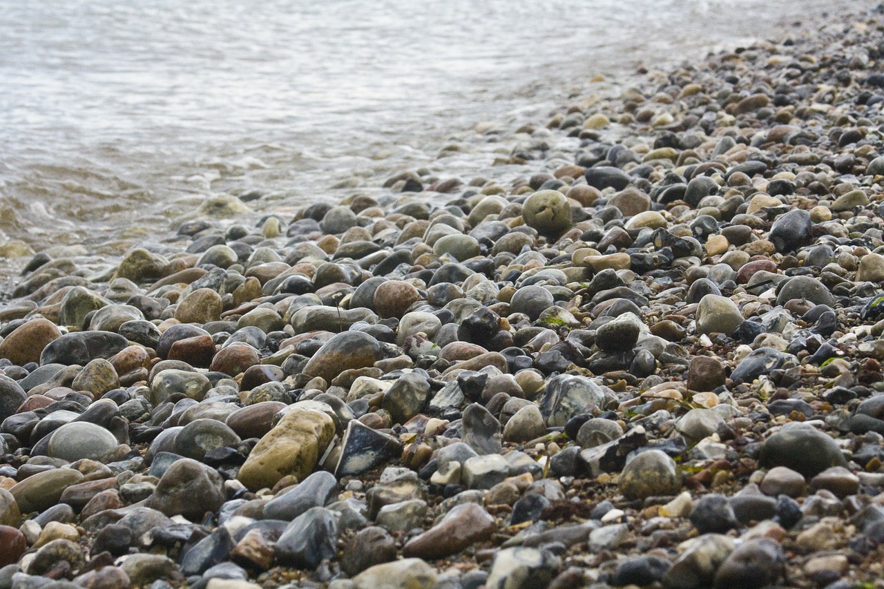 stones beach background free photo