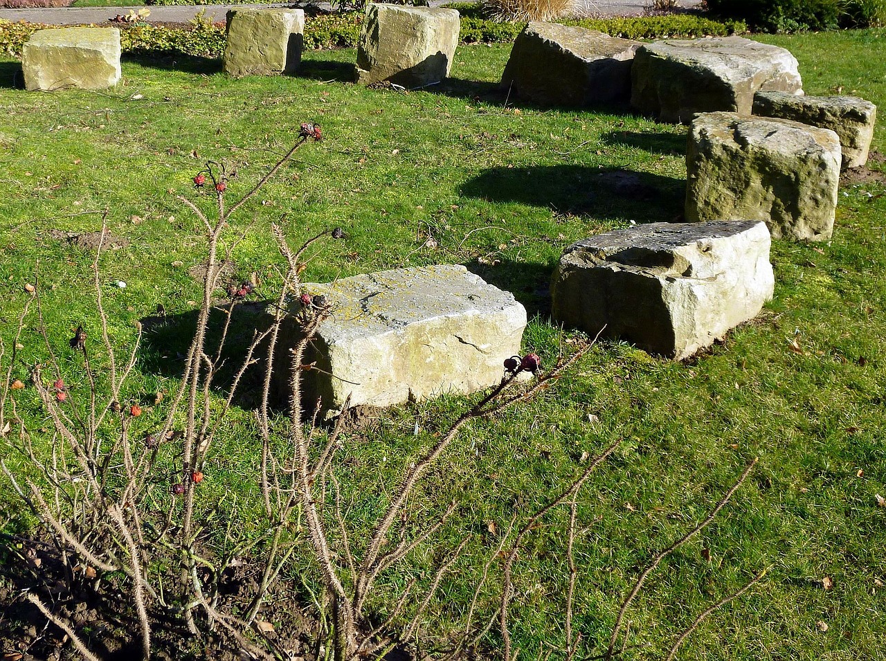 stones stone circle meadow free photo