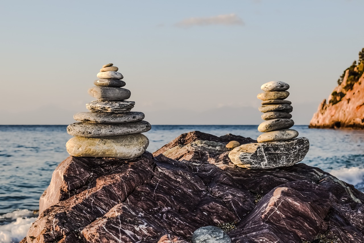 stones rock sea free photo