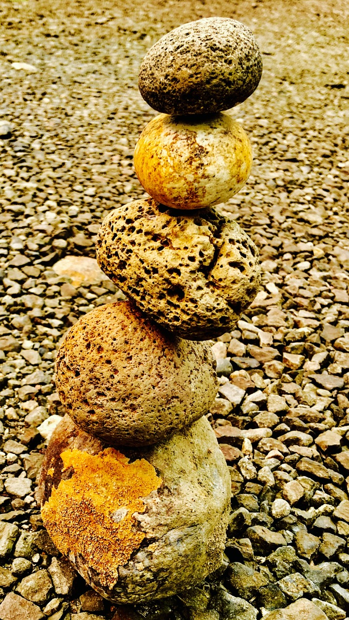 stones in column style free photo