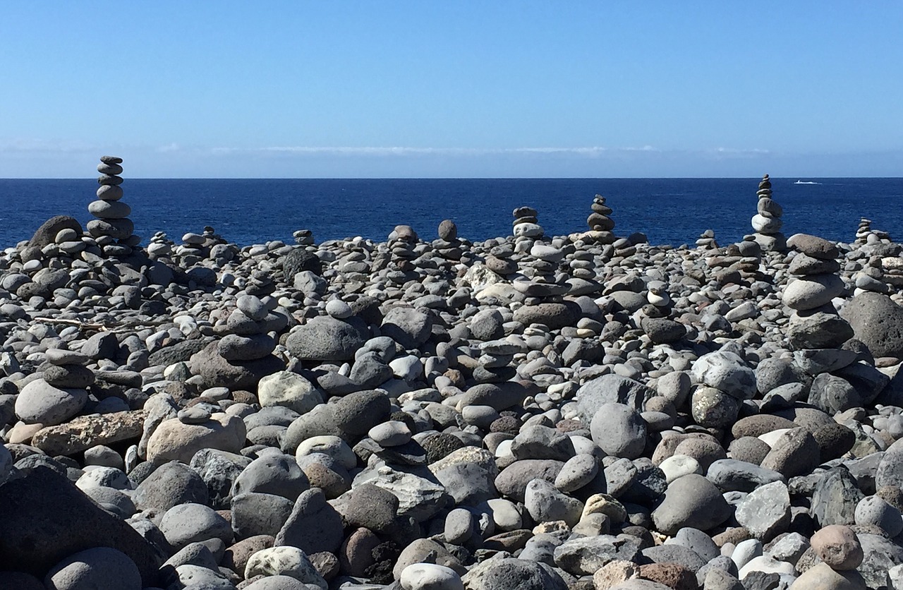 stones beach sea free photo
