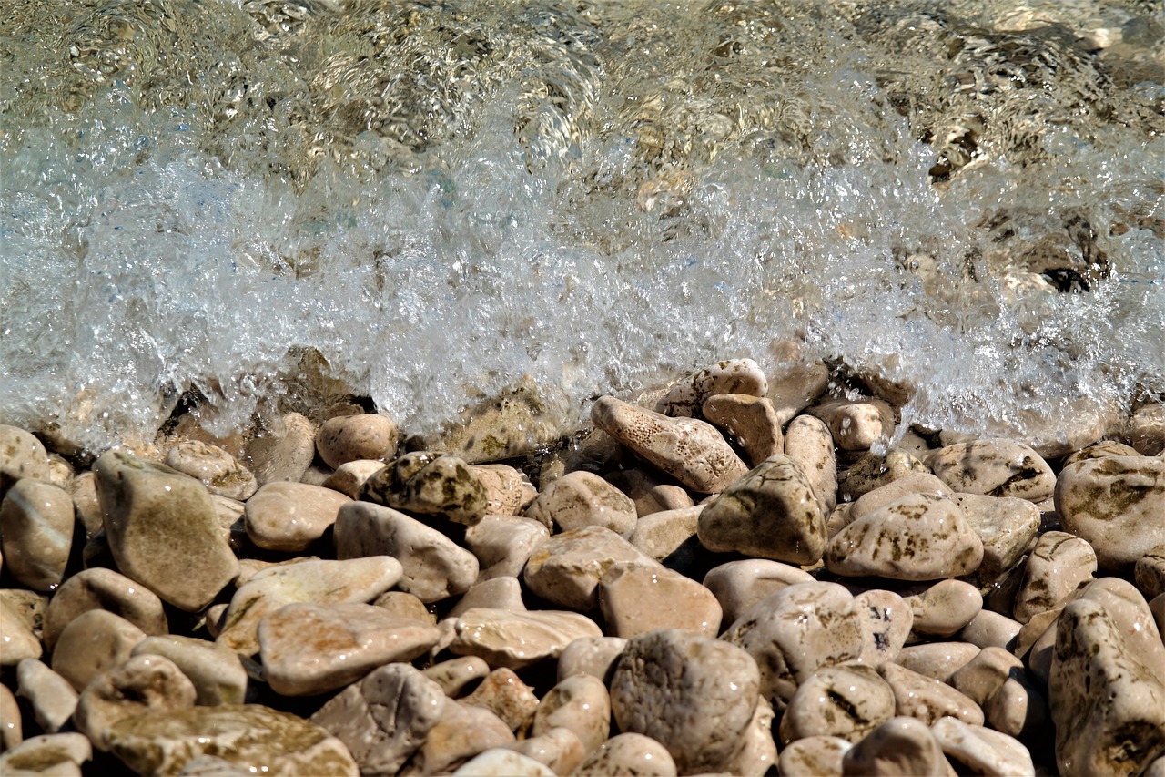 stones water wave free photo