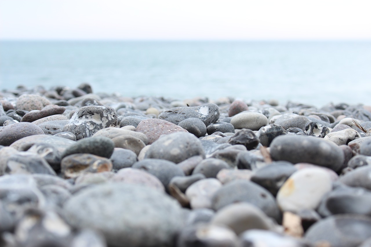 stones sea beach free photo