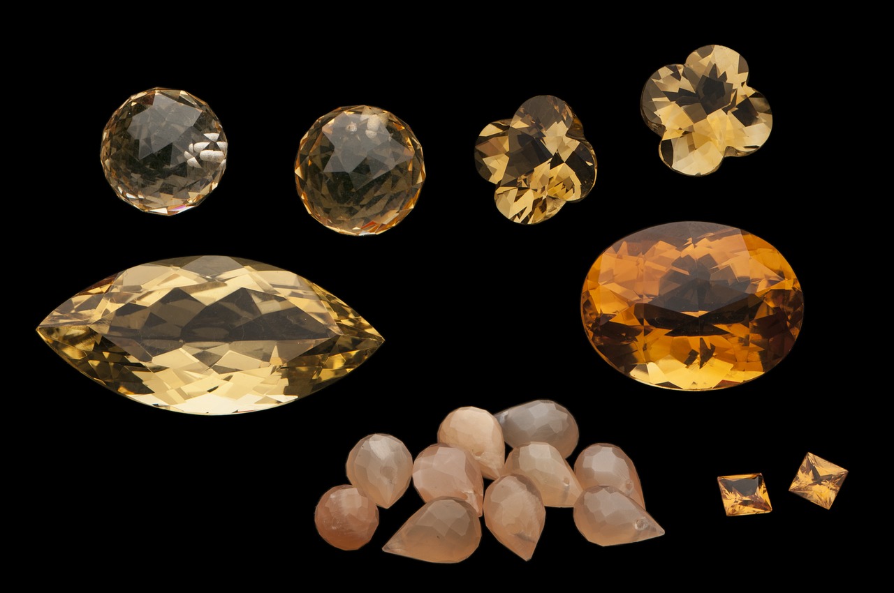 stones orange gems free photo