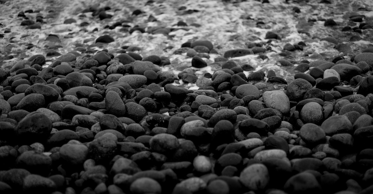 stones sea beach free photo