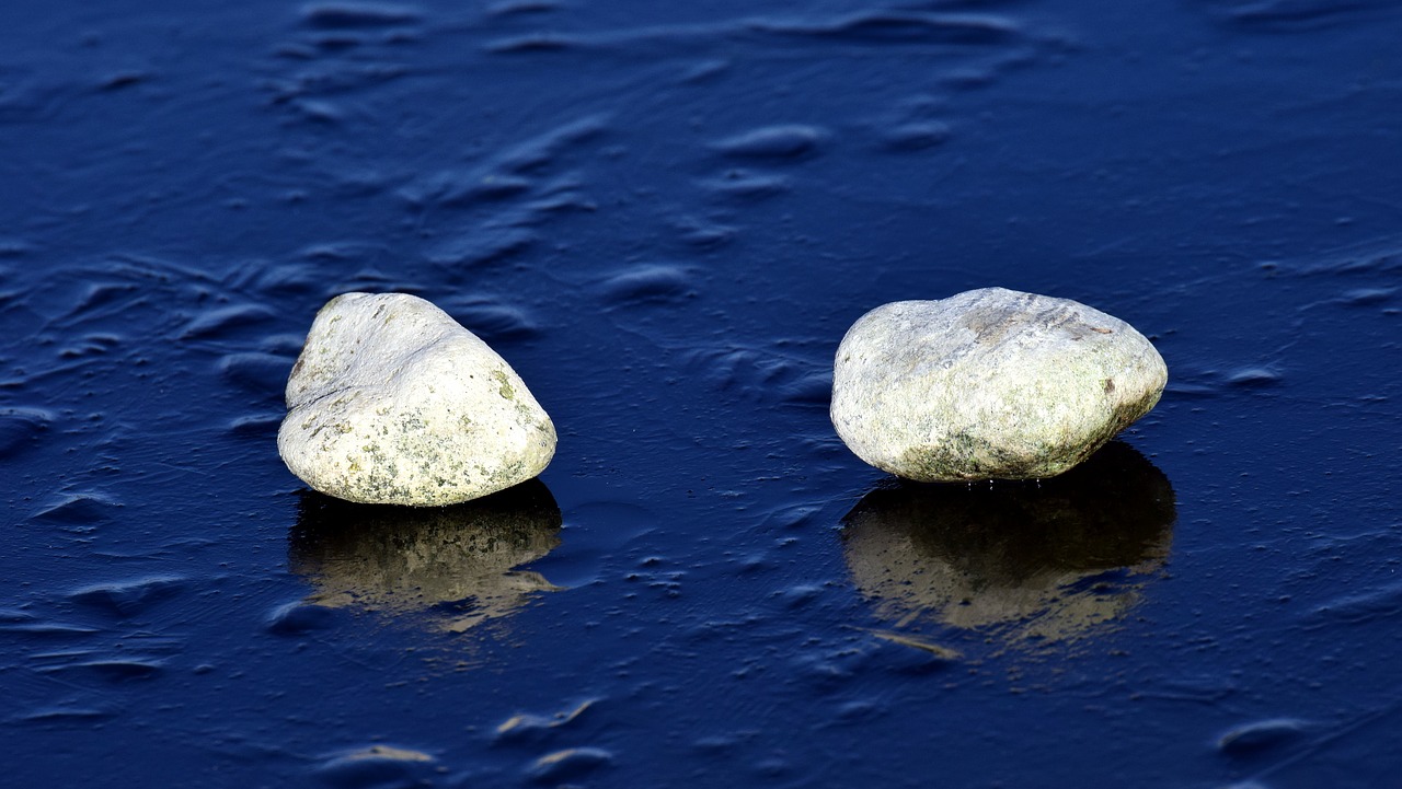 stones ice winter free photo