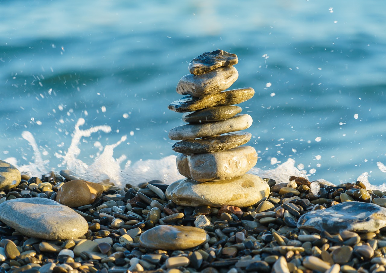 stones  sea  beach free photo