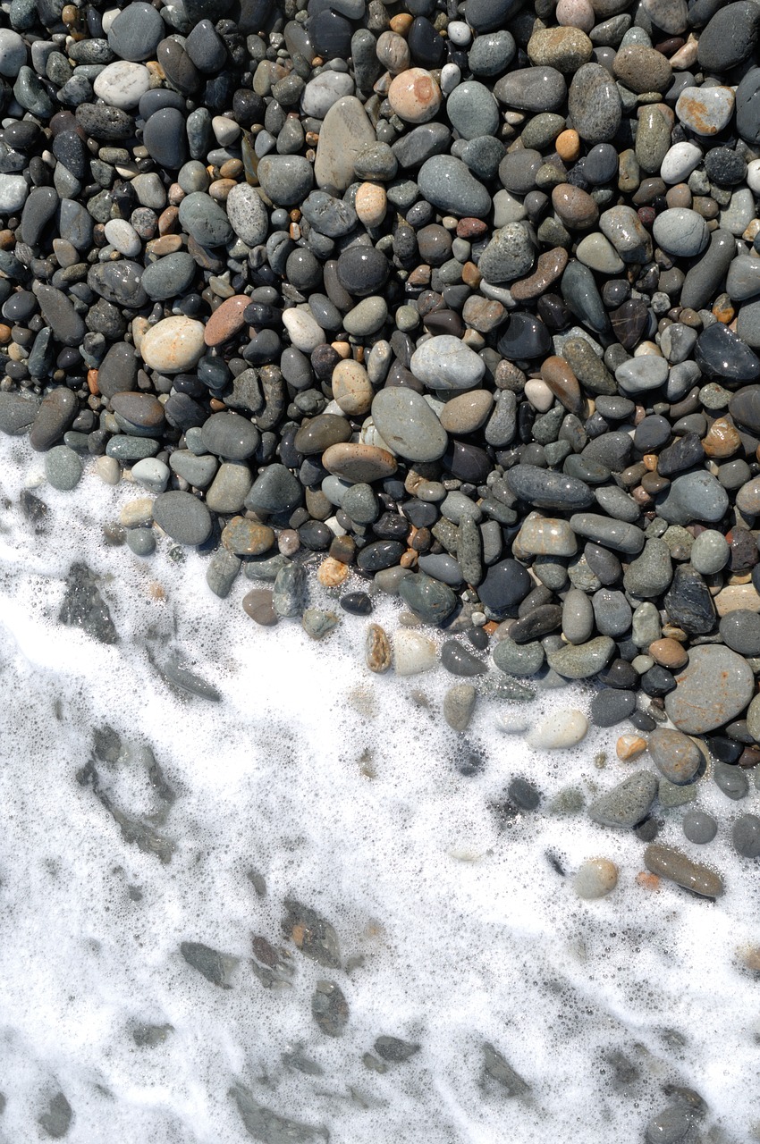 stones  round  beach free photo