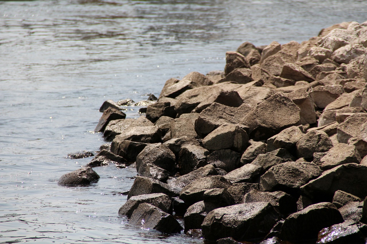 stones water rhine free photo