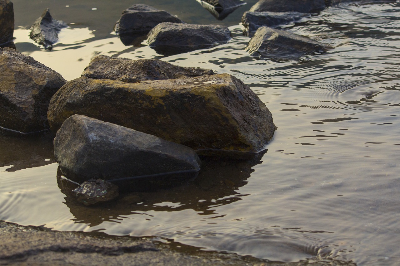 stones  water  dusk free photo