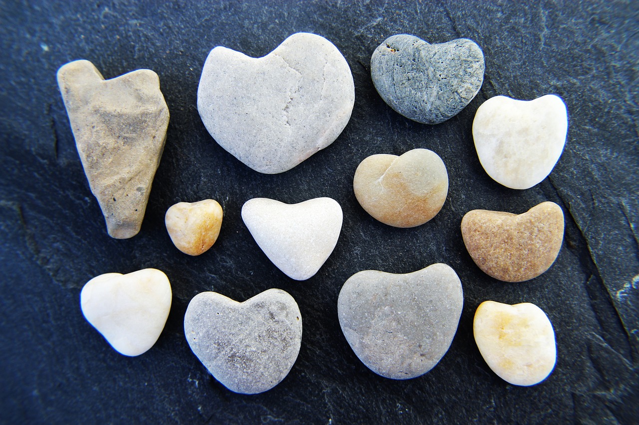stones  heart  love free photo