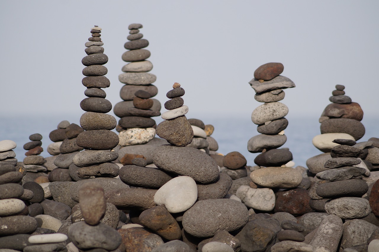 stones  stone art  cairn free photo