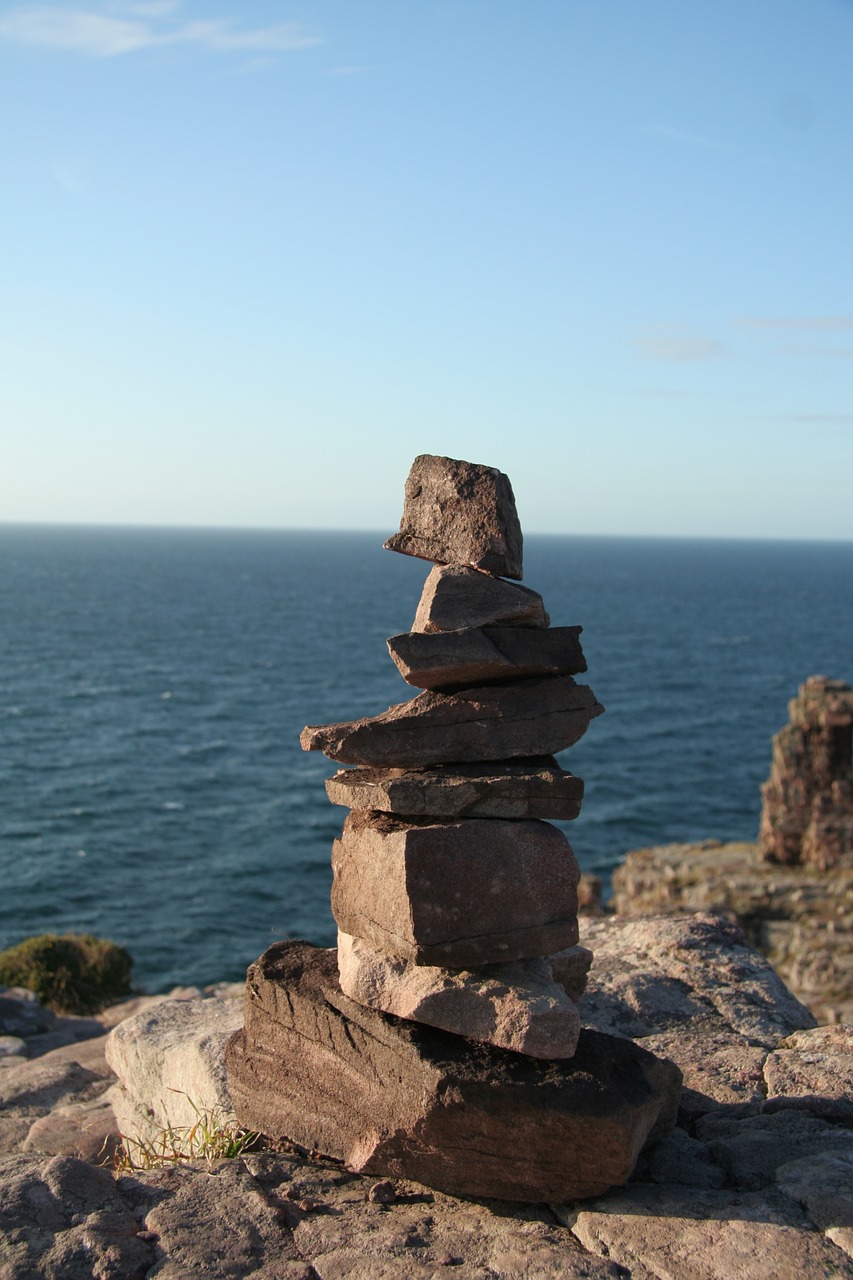 stones stack sea free photo