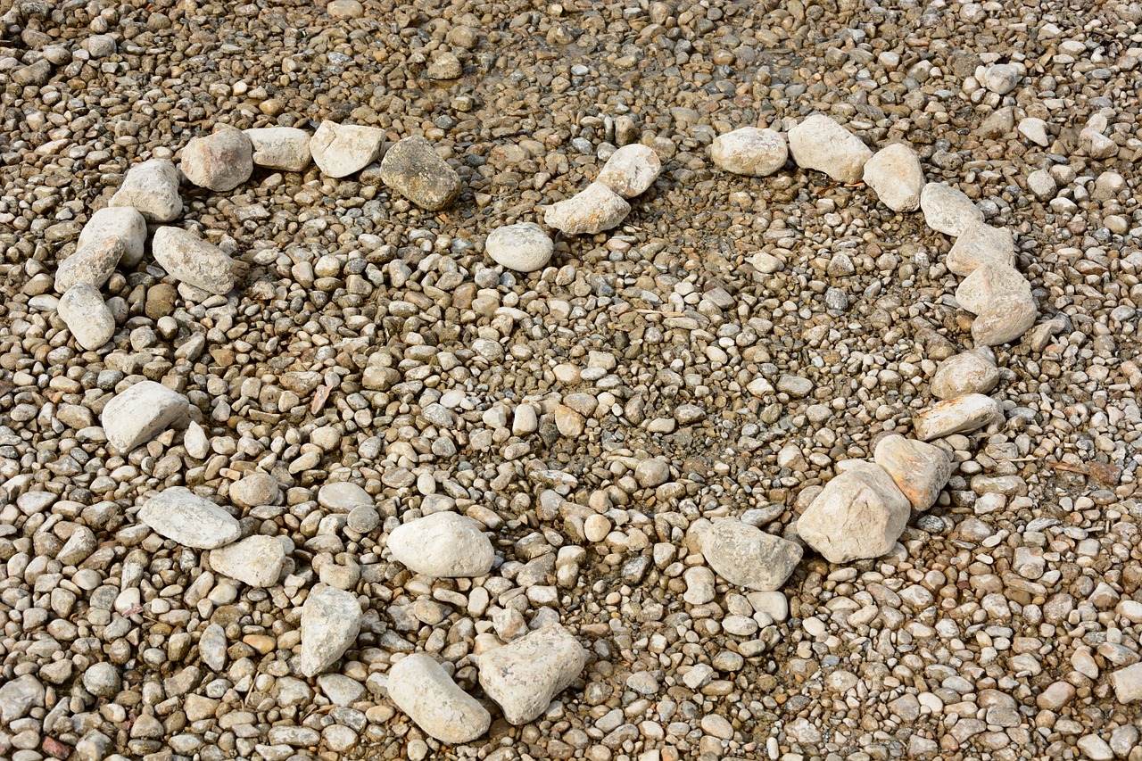 stones heart symbol free photo