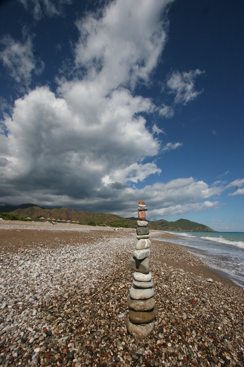 zen stones ocean free photo