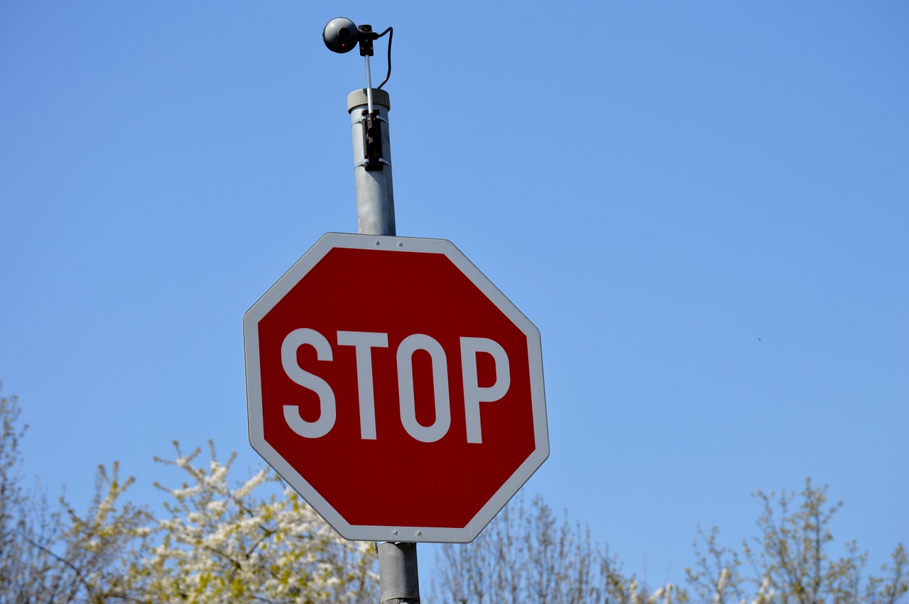 stop shield traffic sign free photo