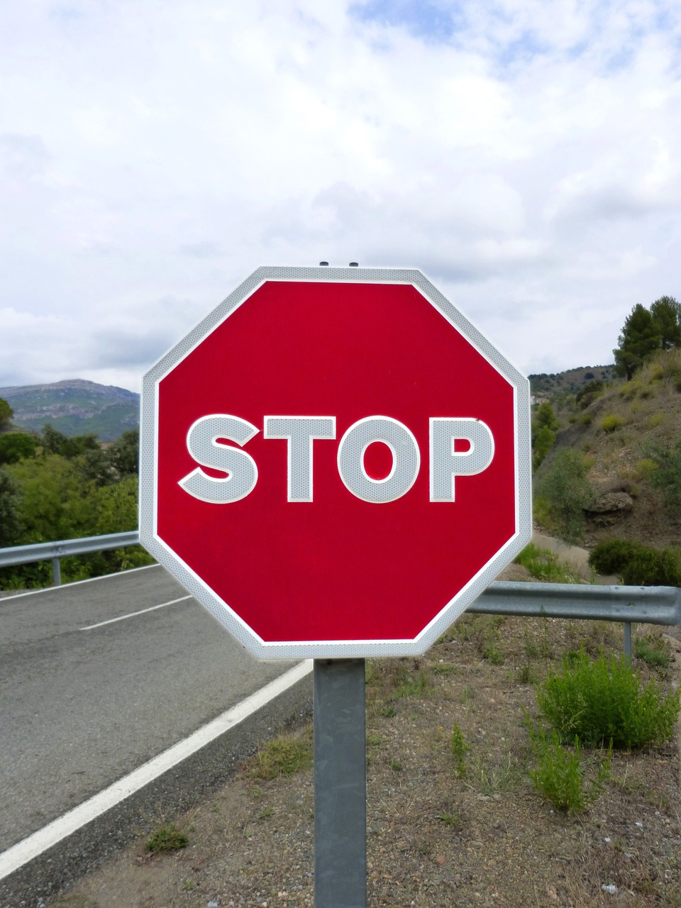 stop signal road free photo