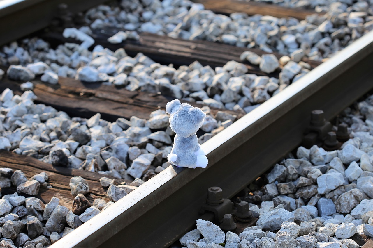 stop children suicide teddy bear still waiting for lost friend free photo