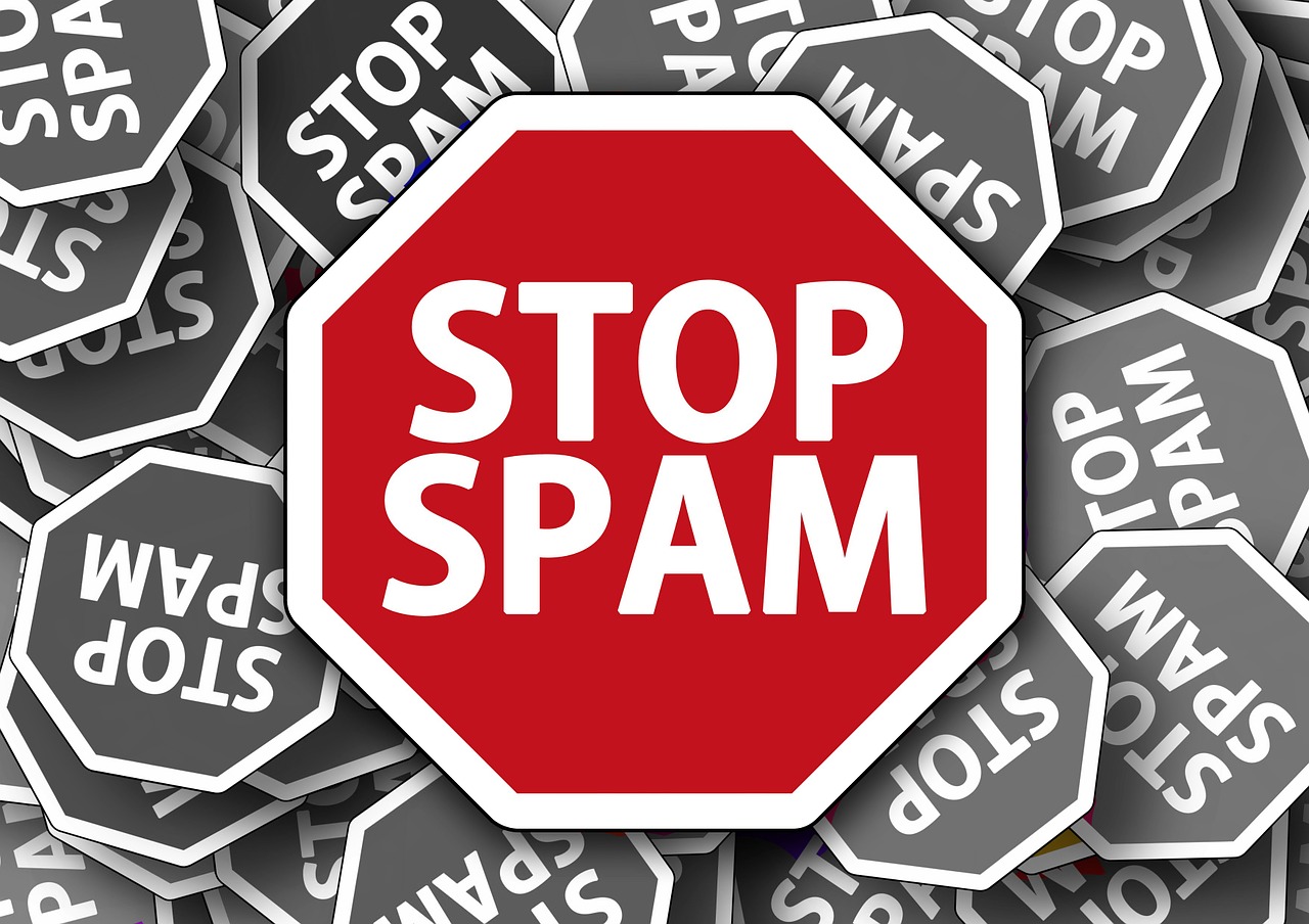 stop spam spam road sign free photo