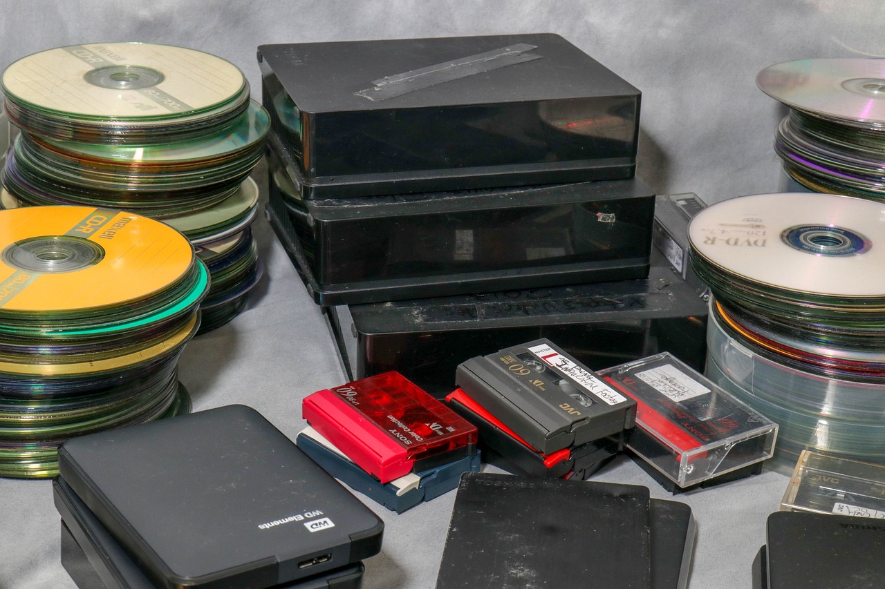 storage  cd's  digital video tapes free photo