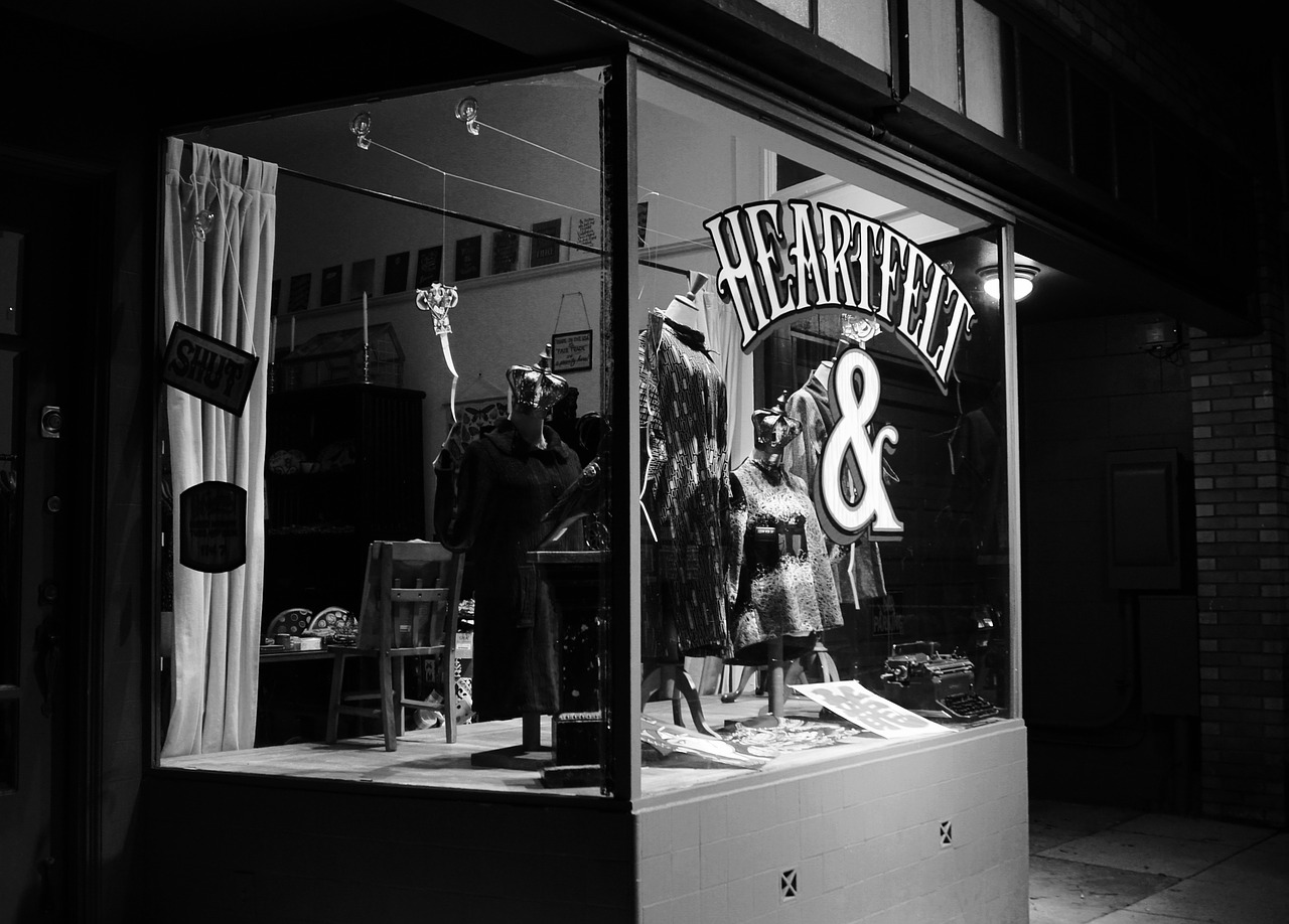 store shop black and white free photo
