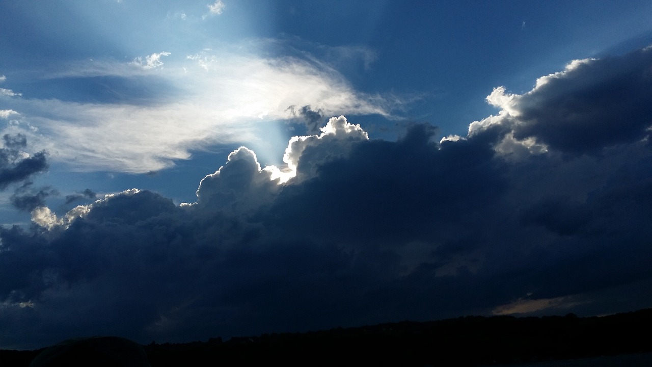 storm clouds sun free photo