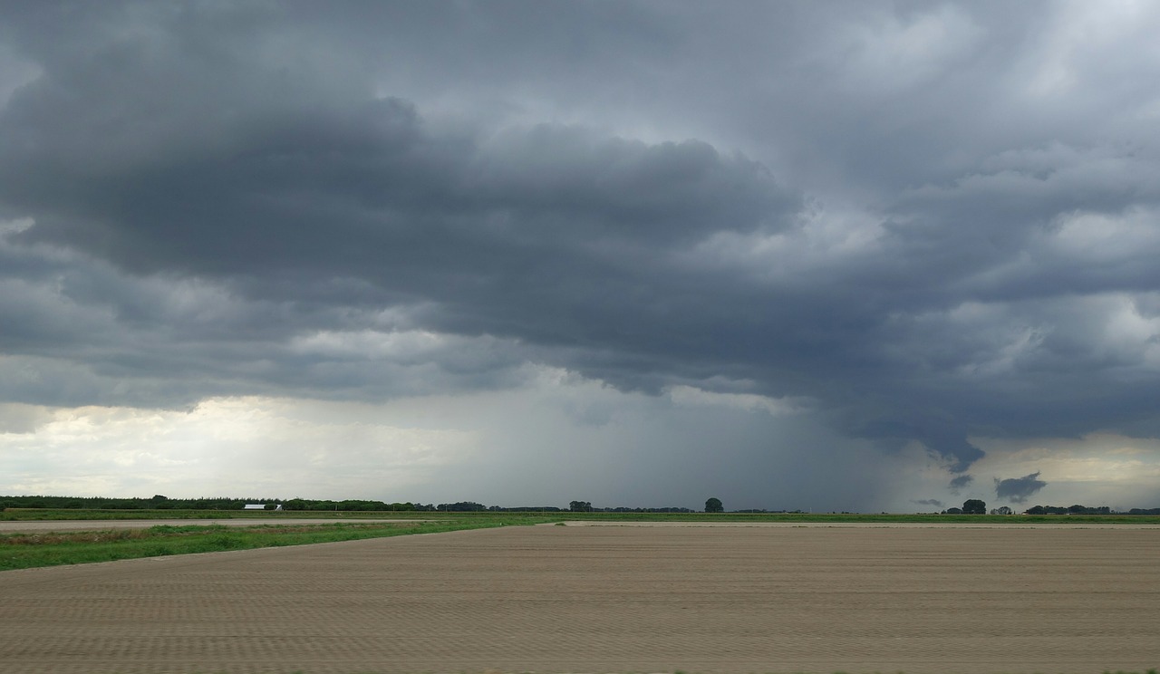 storm rain fields free photo